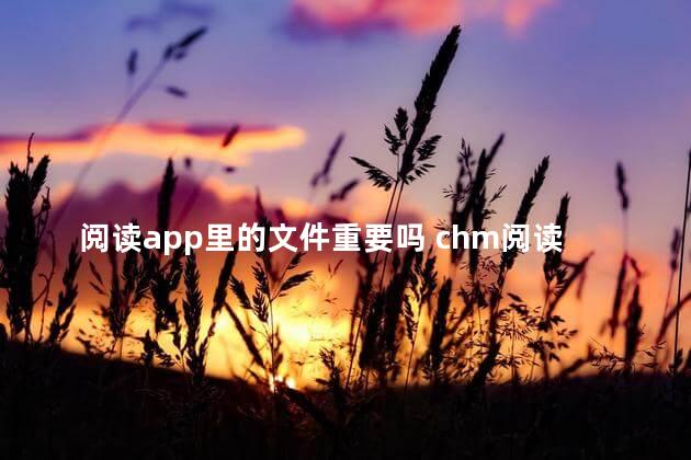 阅读app里的文件重要吗 chm阅读器安卓版